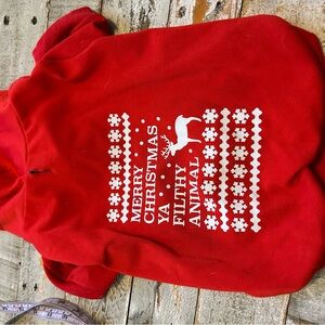 Thin Red Christmas Dog Sweater